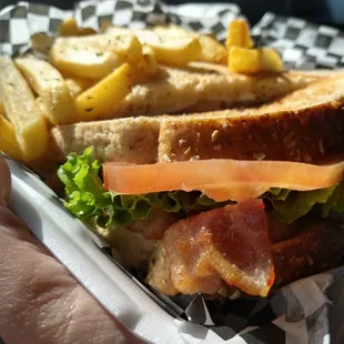 BLT with seasoned fries