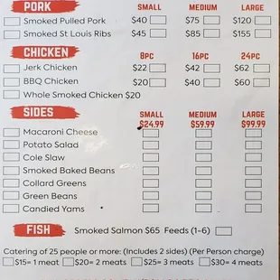 the menu