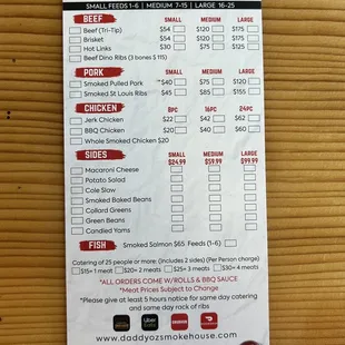 Catering Menu
