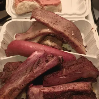 3 Meat Combo Ribs, Chicken and Hot Links