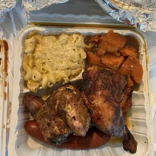 2 Meat Combo Chicken and Hot Links