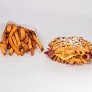 waffles, food