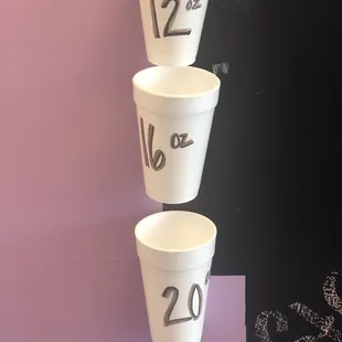 Gallon Sizes and Party Rentals Avalaible