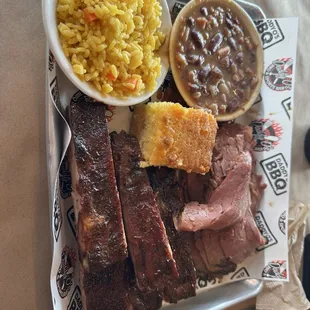 My 2 meat combo, very generous portions. Top notch BBQ in bay ridge!