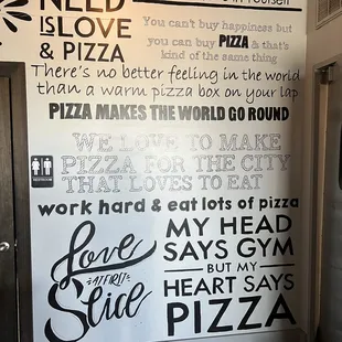 a sign for a pizza place