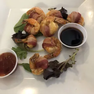 Bacon wrapped shrimp