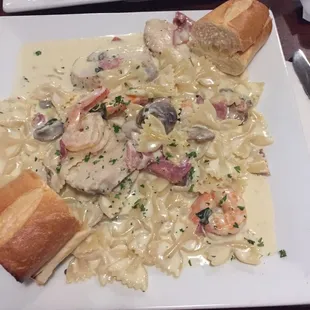 Yum and yum. The bread was the perfect soft/crunchy combo with cheese in the middle.