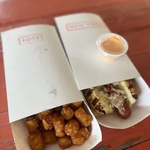 Tater Tots and Chicago Dog