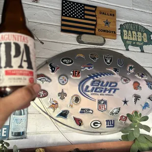 Daddy's house or ribs always has cold beer and dessert waiting for us when we come here to get some delicious bbq ribs beans and cornbread