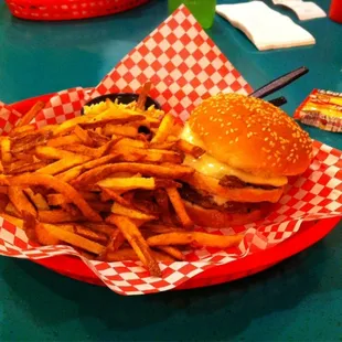 This is double cheese burger... First one is bacon cheese burger...