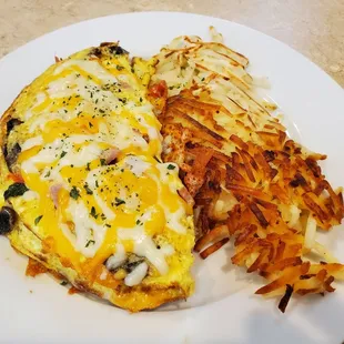 Uncle Mike's Omelet with hashbrowns