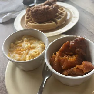 Mac n cheese, candied yams