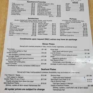 Menu front