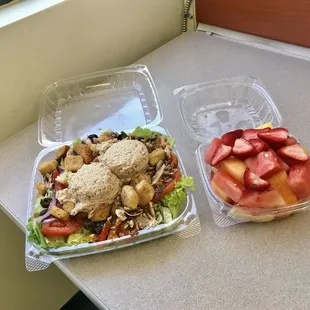 $13 for this huge salad and large side of fruits. Can't beat that!
