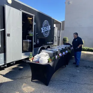 Don checking on food .