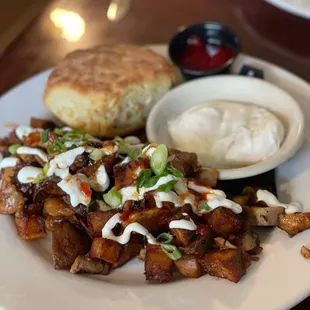 Hash with pork belly