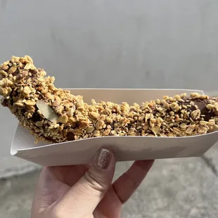 honey almond granola frozen banana