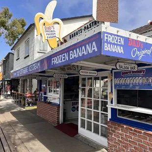 Dad&apos;s iconic storefront and signage.
