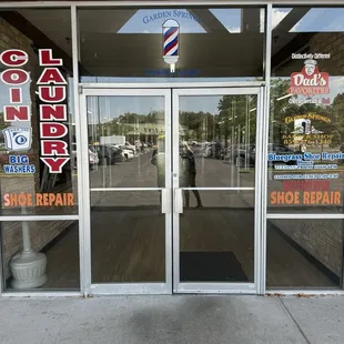 Entrance to Dads, all the way back to the right or park on back side of building for other entrance