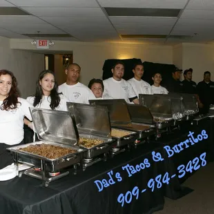 serving on buffet bar