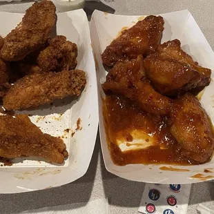 Original Wings with cumin dry rub and mango habanero