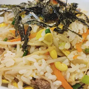 My usual favorite here: #6 Vegetables, Soybean Sprouts &amp; Rice (Kongnamul Bap)