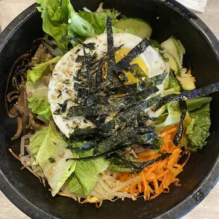 2C. Bulgogi Dolsot Bibim Bap, (about 2 pieces of meat)