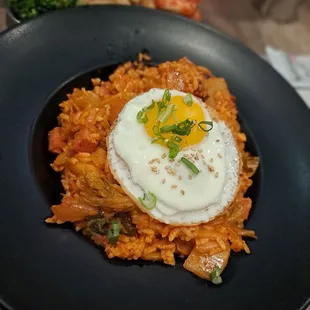 Kimchi and spam fried rice