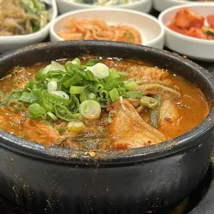 Hae-Jang guk: spicy with some beef blood.