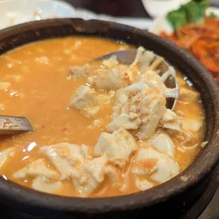Soon dubu w/ chicken (no greens, taste was there)