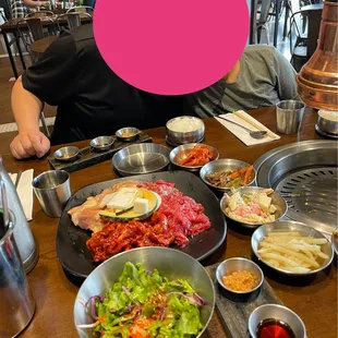 A4 - Meat Combo $58 (good); free salad, dipping sauces and banchan (so yummy)