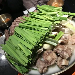 Combination Suyuk (boiled beef soup) at Daeho Kalbijjim &amp; Beef Soup in San Francisco.