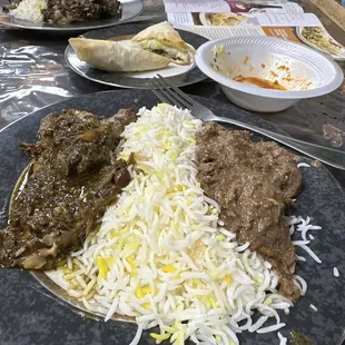 Lamb and saffron rice