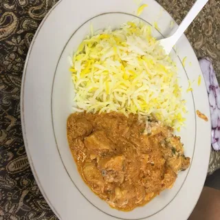 5. Chicken Asiago with Saffron Rice