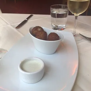 Croquettes with bacon, jalapeno, and cheddar