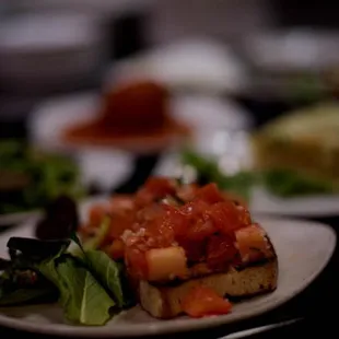 a plate of food on a table