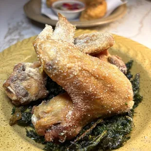 chicken wings and fried chicken, food