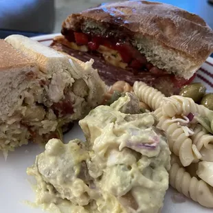 1/2 Caesar, 1/2 Joey, Pasta Salad, &amp; Potato Salad (Carryout).  011725