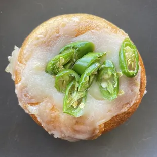Toasted Serrano Pepper &amp; Asiago Bagel w/ Calabrian Pepper &amp; Honey Shmear