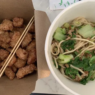 Noodle with Popcorn Chicken