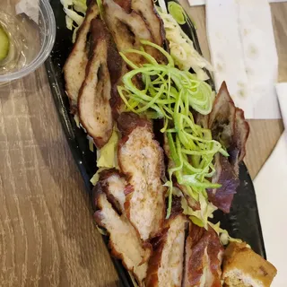 Fried pork intestine