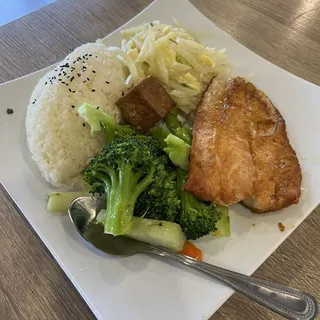 Fried Salmon Filet with Ric