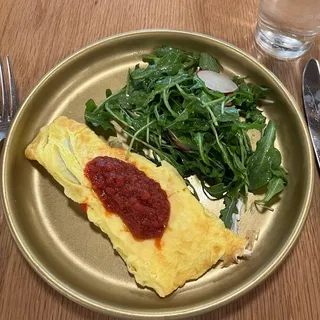 Goat cheese omelette