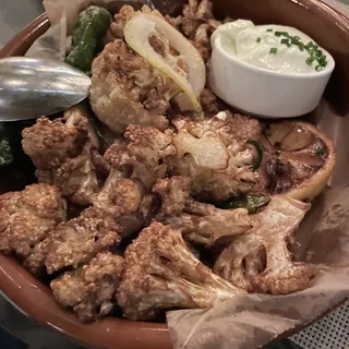 Flash fried cauliflower