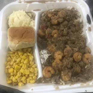 a tray of food