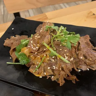 E4. Sliced Beef Ox Tongue Szechuan Chili Sauce