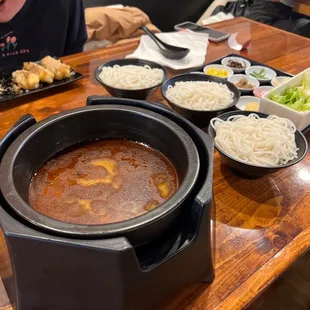 Overall soups and noodles and components to put into the noodles!