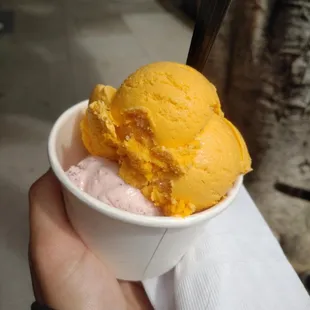 Mango and strawberry!