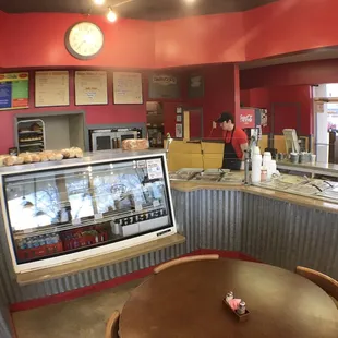 a view of the counter area