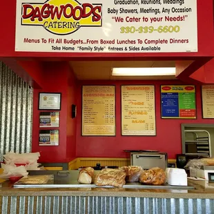 a sign for the restaurant